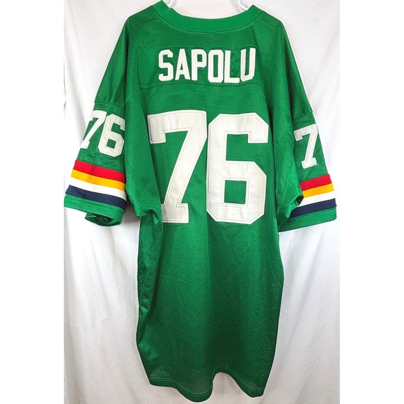 Adidas Authentics Jesse Sapolu 76 Hawaii Rainbow Warriors Jersey 3XL ( RARE )